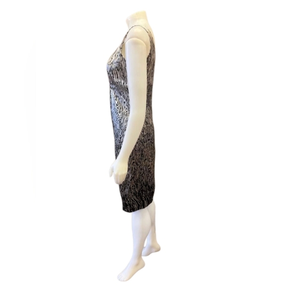 Danier EUC Vintage Dress Animal print Black/White Size 4 - Picture 3 of 11